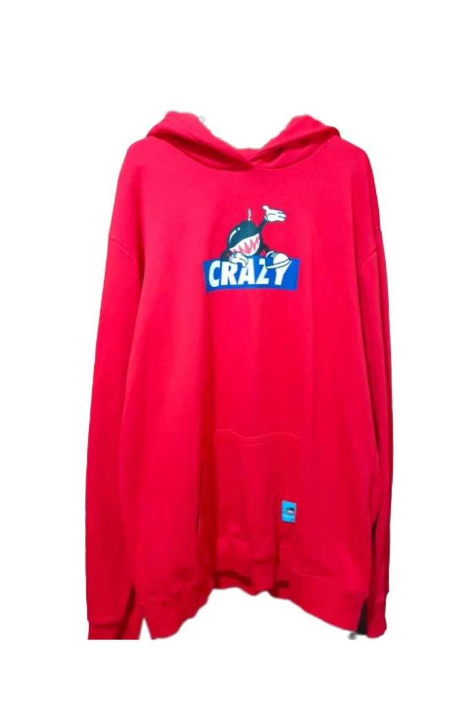 [二手] CrazyBomb紅色純棉帽T