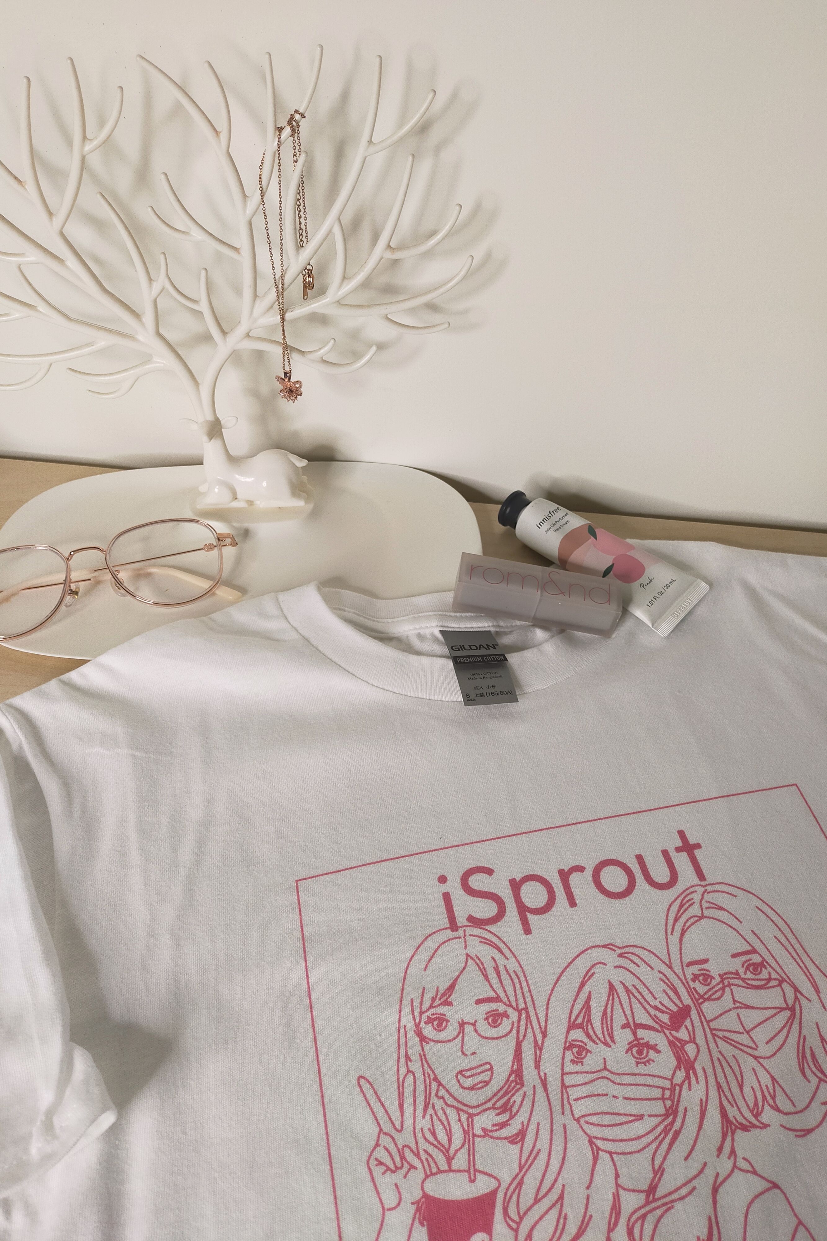 [iSprout] 手繪T恤 女孩們粉色線條款